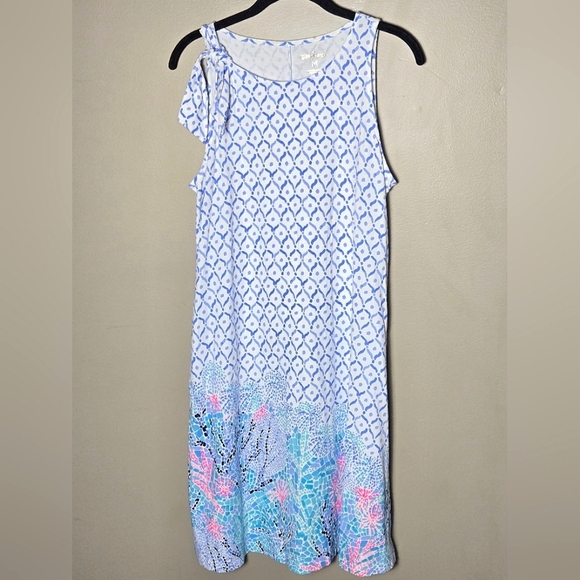 Lilly Pulitzer Luella Sea La Vie Pima Cotton Coastal Resort Midi Dress, Medium - Picture 2 of 5